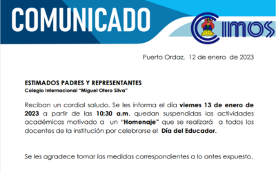 Comunicado: 12 de enero de 2023