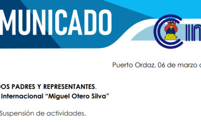 COMUNICADO: 06 de marzo del 2026 – Suspensión de actividades.